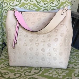MCM Klara Monogrammed Leather Hobo- Large